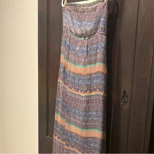 Multicolor Patterned Women's Maxi Dress